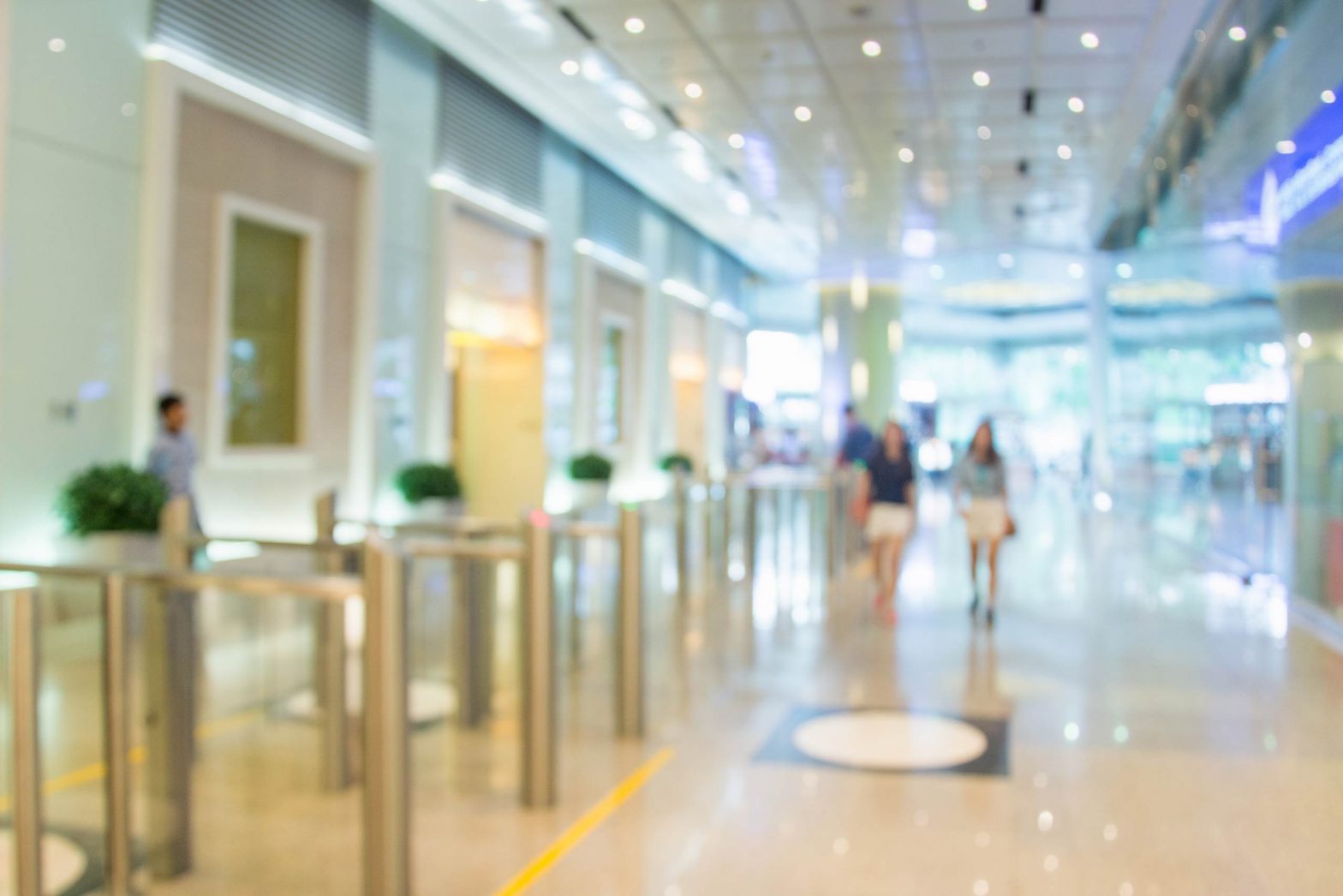 Abstract blur of lobby floor in office building background