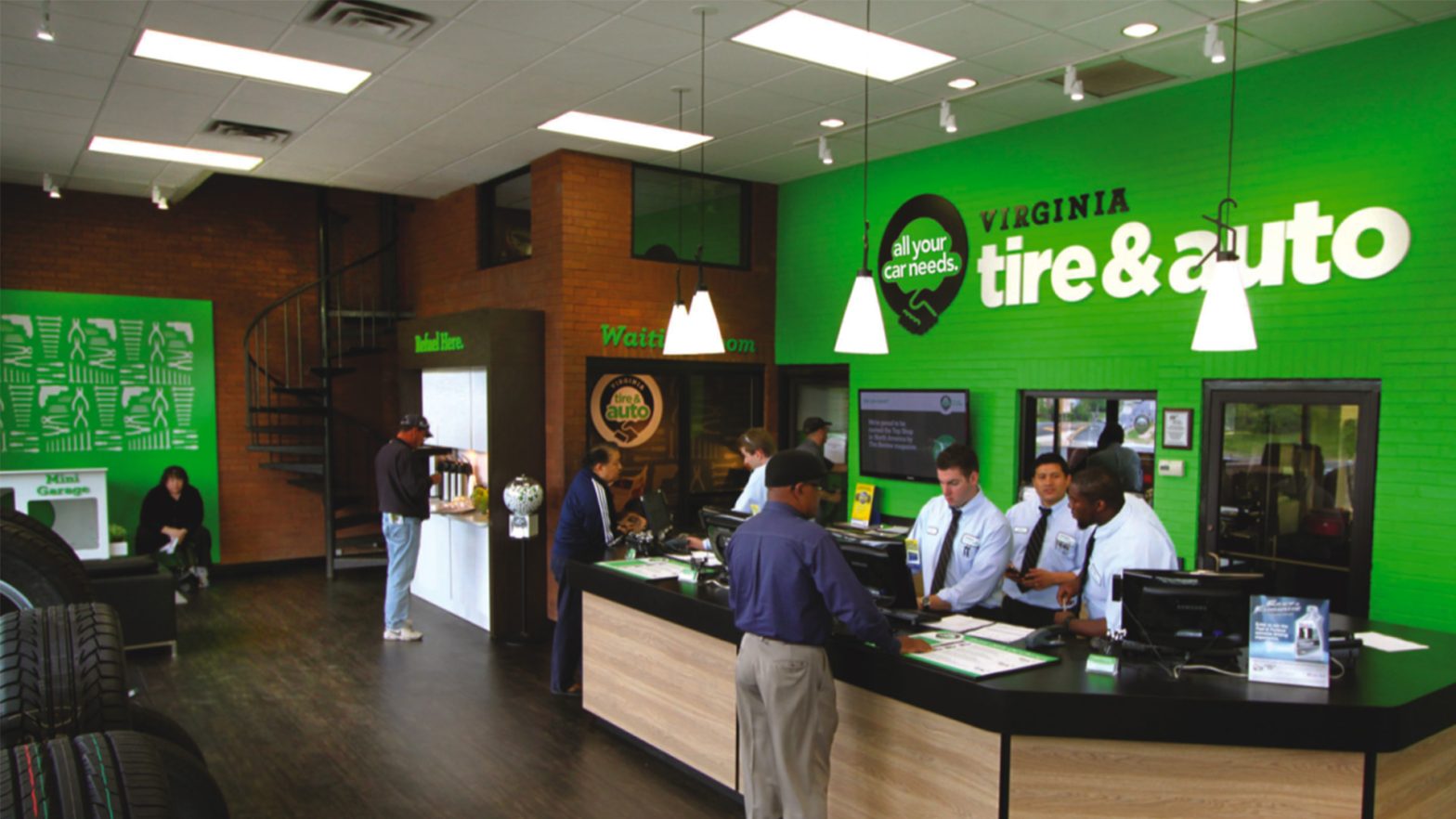 Auto shop main lobby