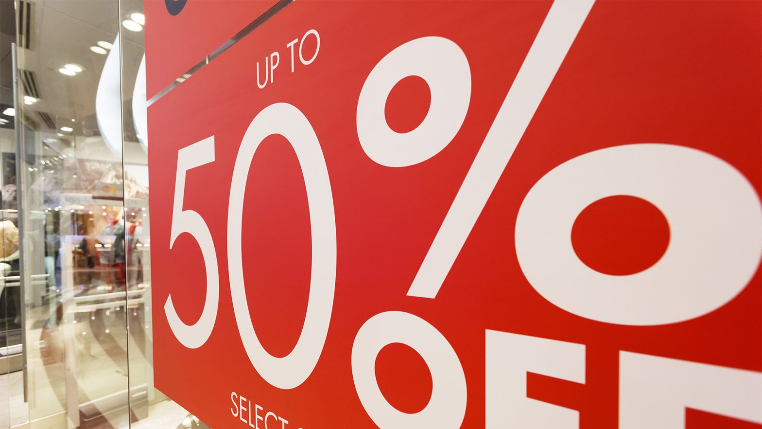 Store discount sign