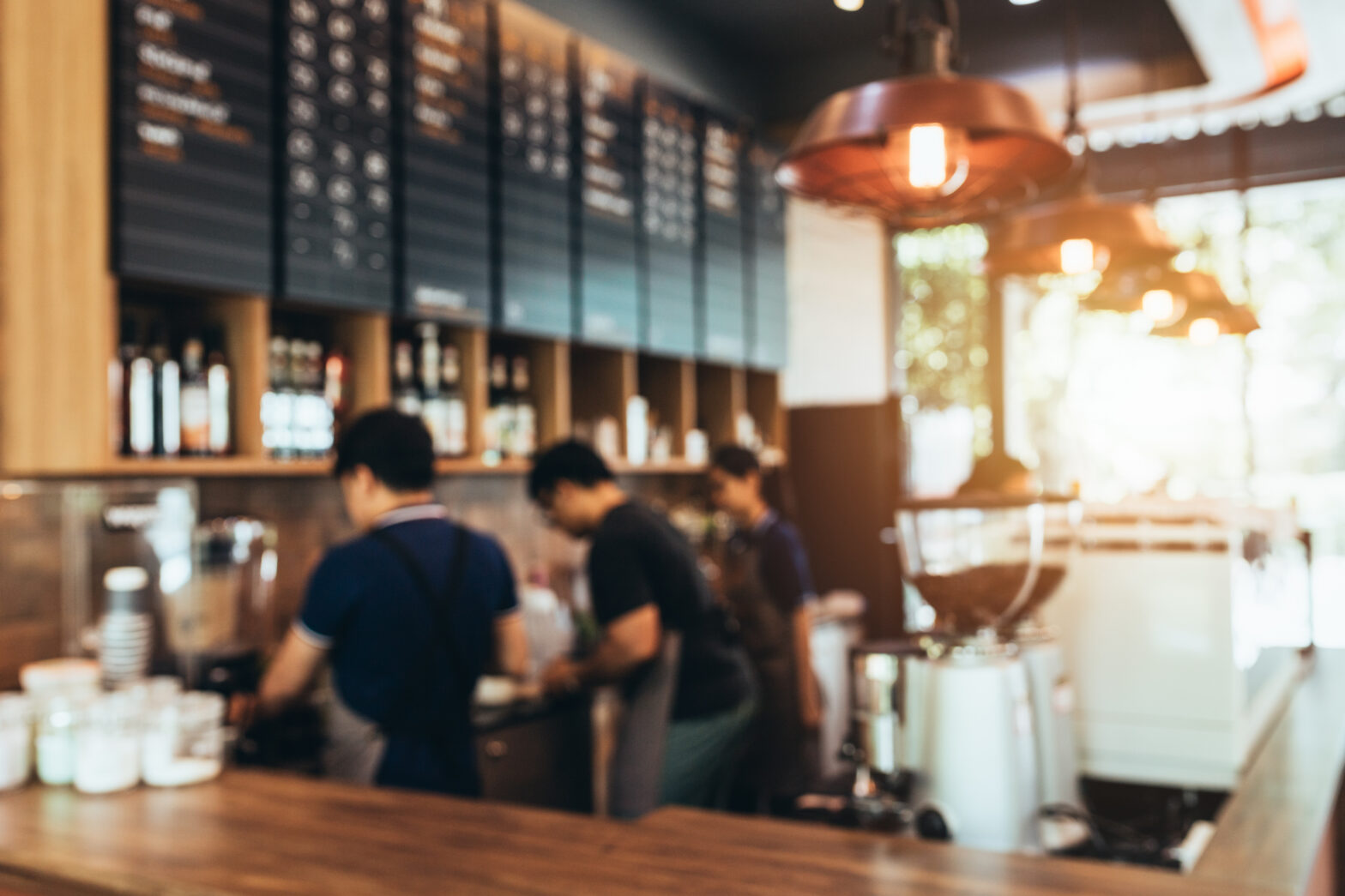 baristas working in a coffee shop